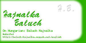 hajnalka baluch business card